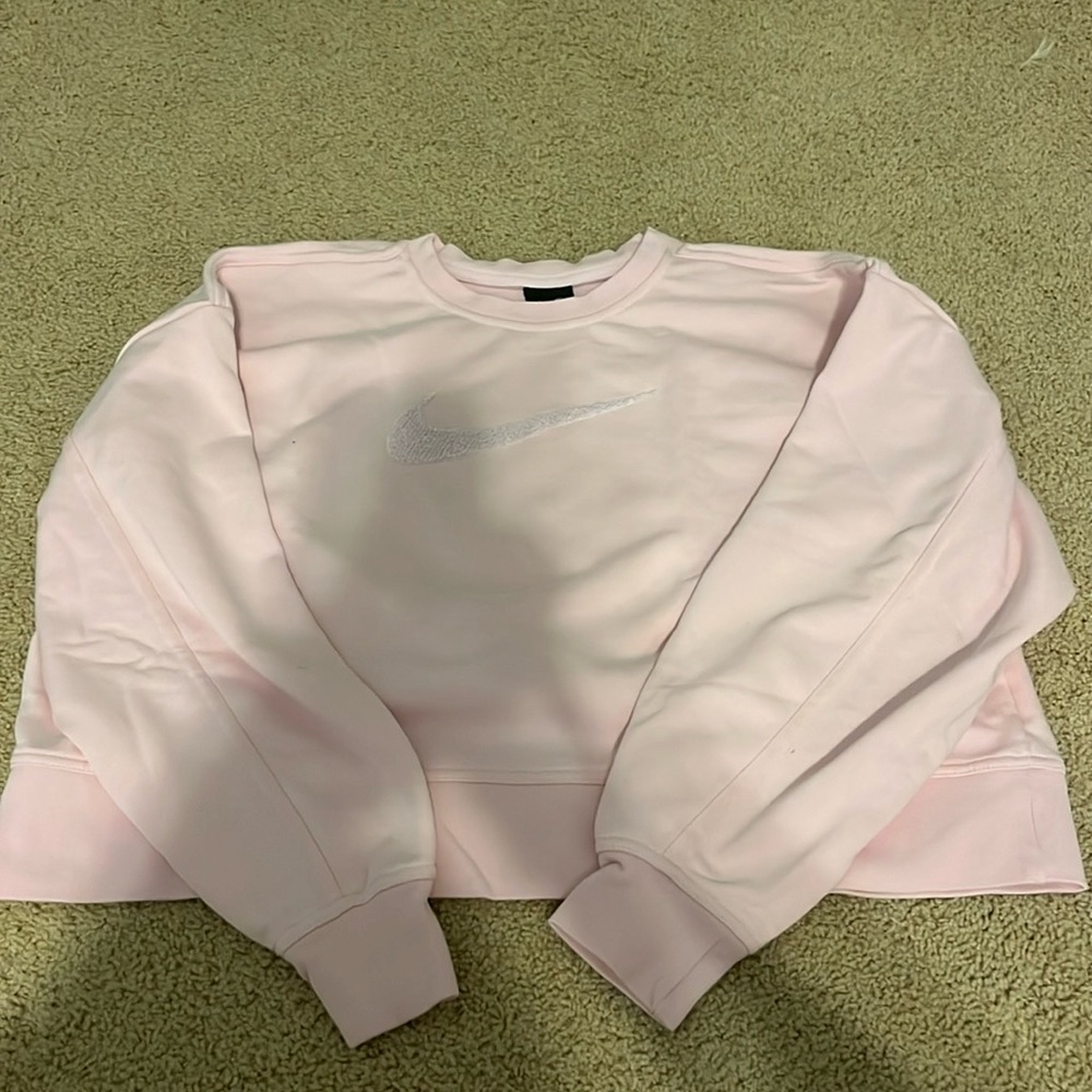 Nike Pink Cropped Sweatshirt